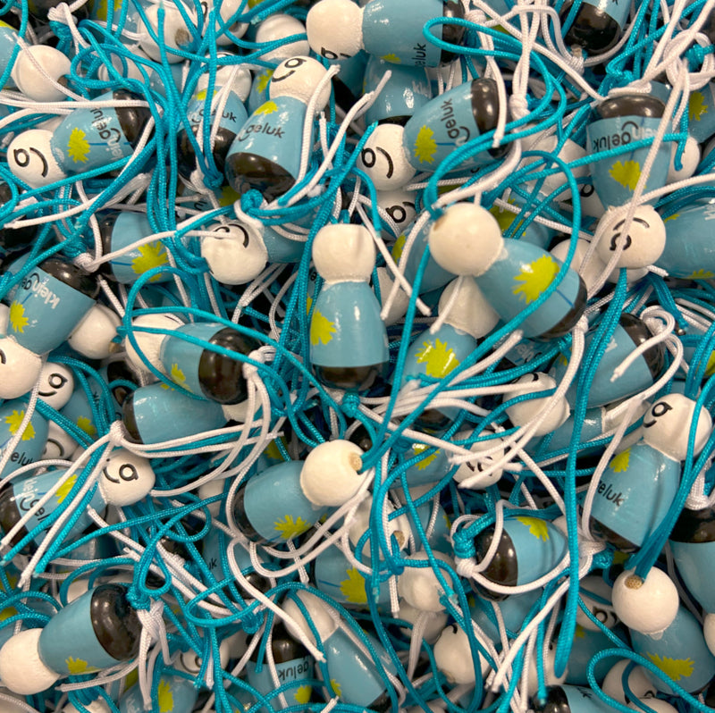 Custom made gelukspoppetjes voor Klein Geluk