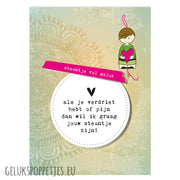 Card support full of happiness