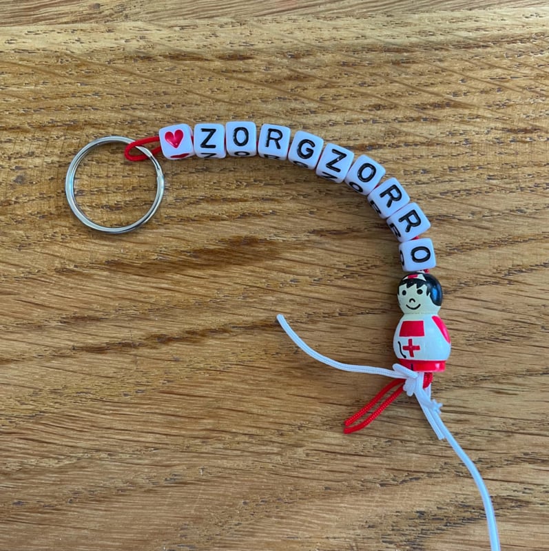 Keyring ZorgZorro with lucky doll nurse