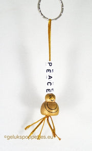 Peace keychain with lucky Buddha doll