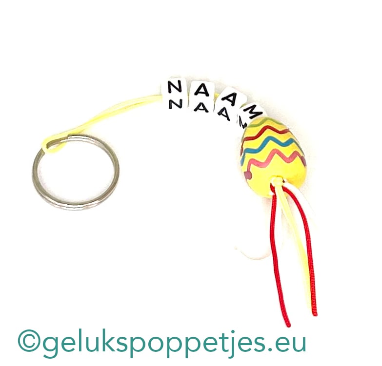 Name keychain with lucky charm Easter egg