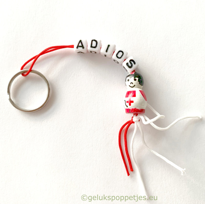 keychain adios with lucky doll nurse
