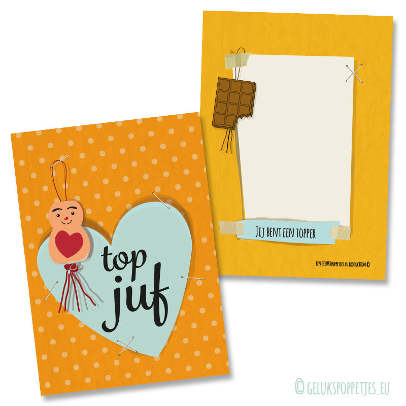 Gelukspoppetjes pen topjuf