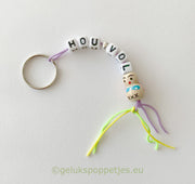 Keychain hold on with just a lucky charm