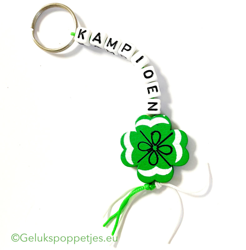 Champion keychain with lucky clover