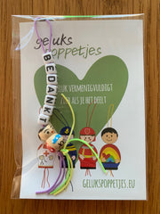 Verpakking voor gelukspoppetje of sleutelhanger