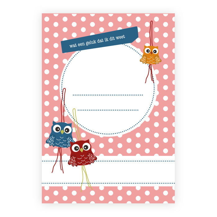 Lucky doll flat owls assorted