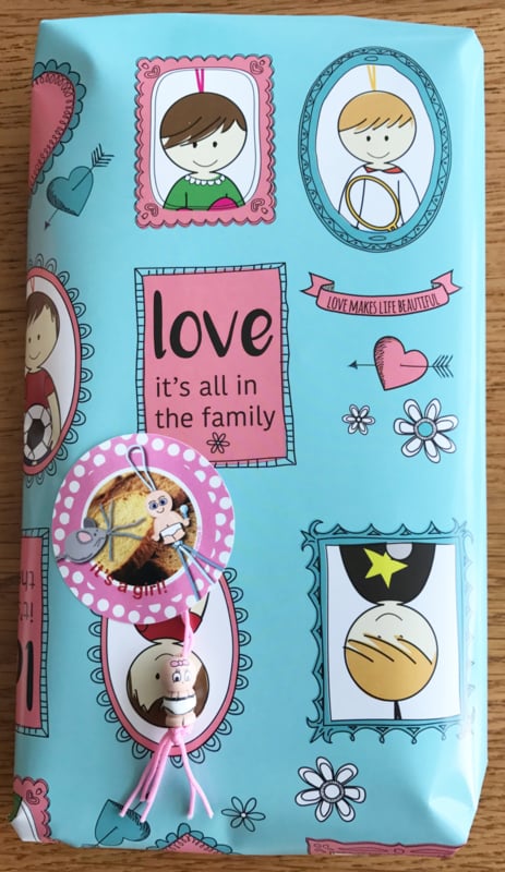 Lucky doll wrapping paper family