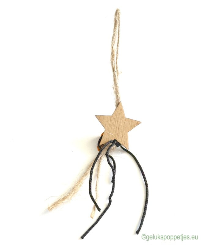 Gelukspoppetje natural kerstboom of kerstster