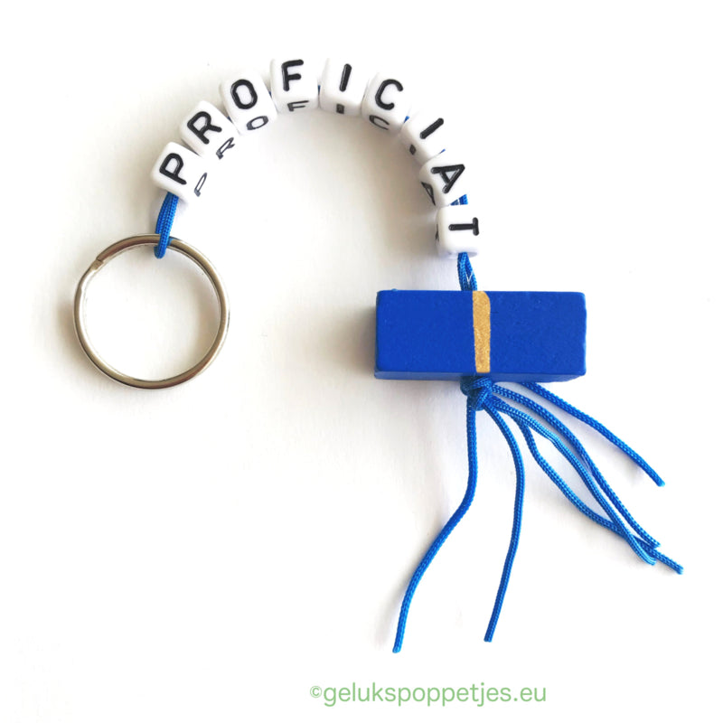 Congratulations keychain with lucky charm gift