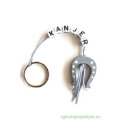 Keyring with lucky charm horseshoe