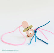 Lucky doll baby pacifier pink