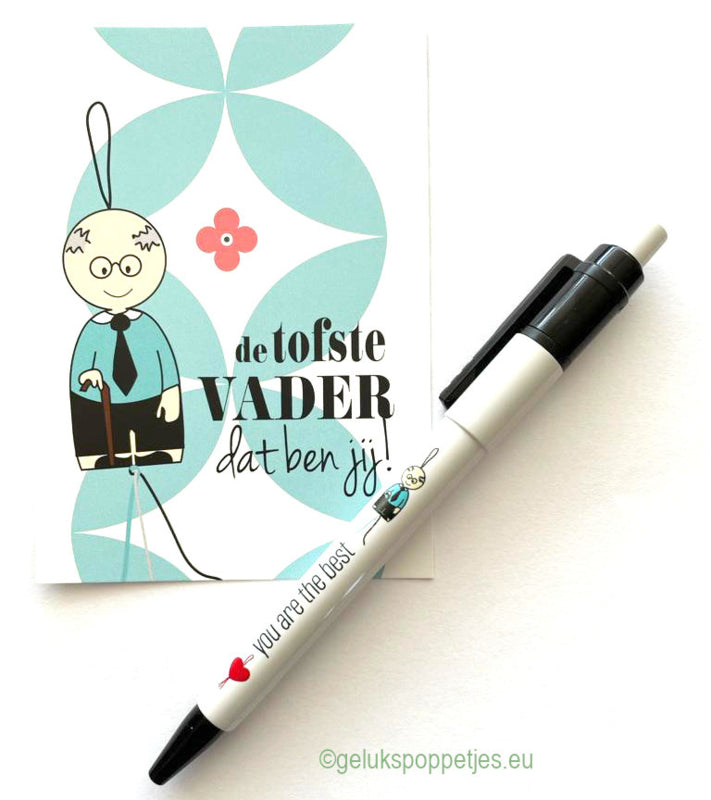 Gelukspoppetjes pen you are the best vader en opa