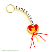 Remember me keychain with lucky charm
