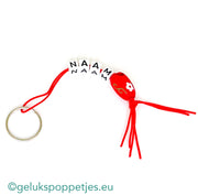 Name keychain with lucky clog doll