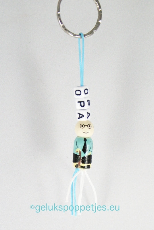 Grandpa lucky doll keychain