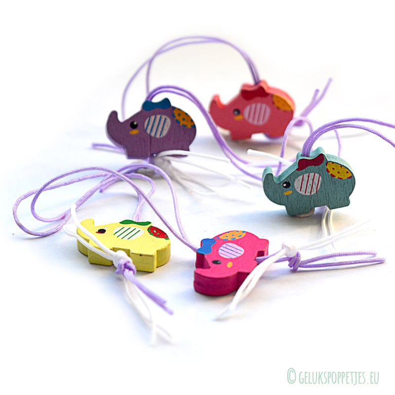 Elephant lucky charm colored