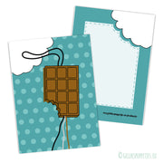 Chocolate bar card