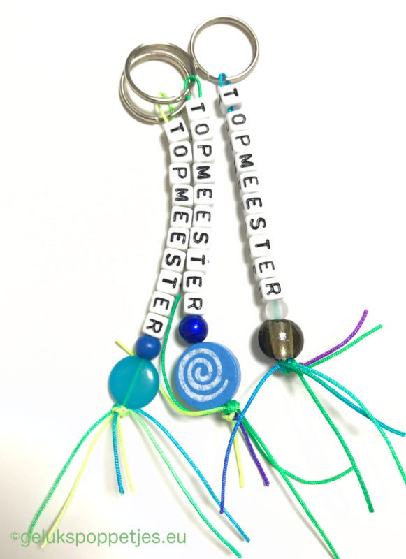 Sleutelhanger topjuf van handgemaakte gelukspoppetjes