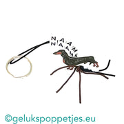 Naam sleutelhanger met gelukspoppetje teckel