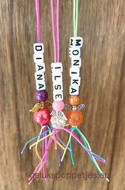 Mein Name ist ein Schlüsselbund mit handgemaaktem Gelukspoppetje-Engel