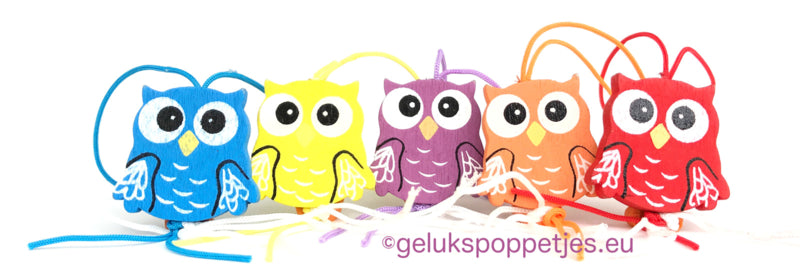 Lucky doll flat owls assorted