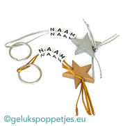 Name keychain with lucky charm star