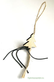 Gelukspoppetje natural kerstboom of kerstster