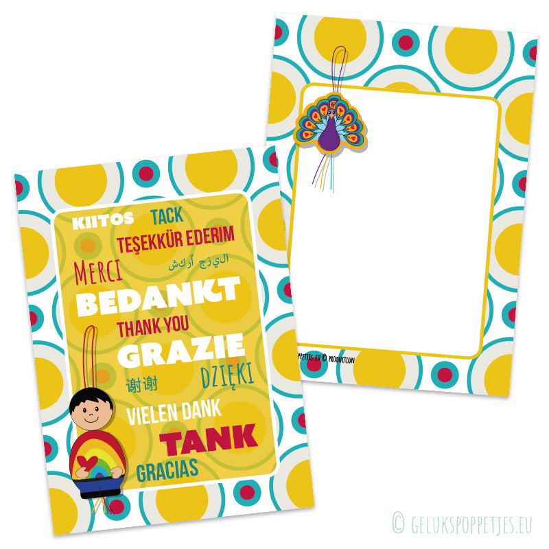 Thank you card in various languages