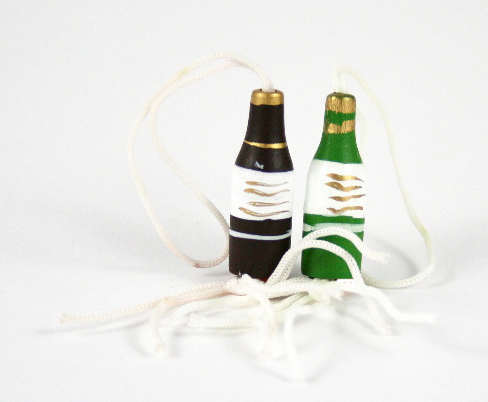 Name keychain with lucky charm wine bottle