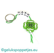 Name keychain with lucky clover