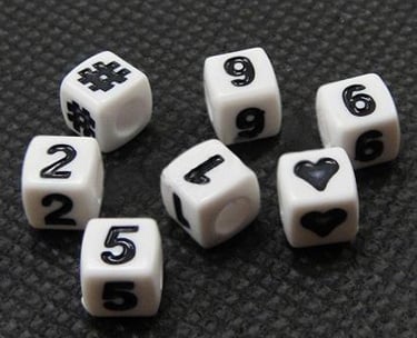 Square number beads