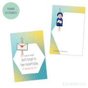 Affirmation card note to myself