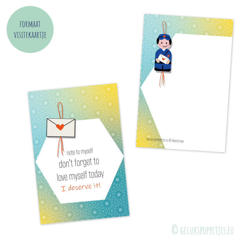 Affirmation card note to myself