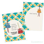 Kaartje geslaagd topper