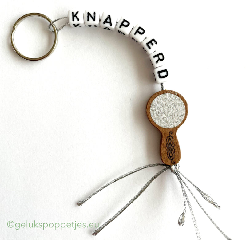 Cute keychain with lucky charm and mirror