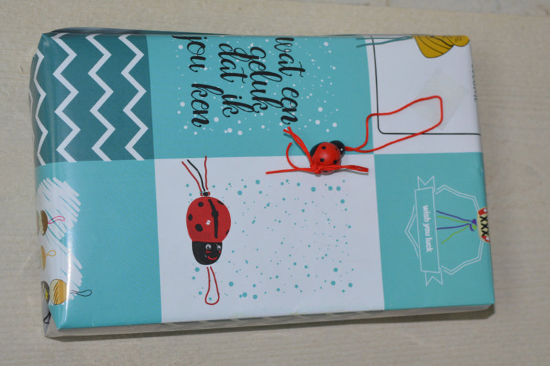 Lucky doll wrapping paper checked