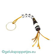 Name keychain with lucky charm wine bottle