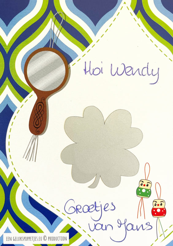 Four-leaf clover scratch stickers