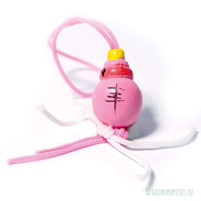 Lucky doll pink baby bottle