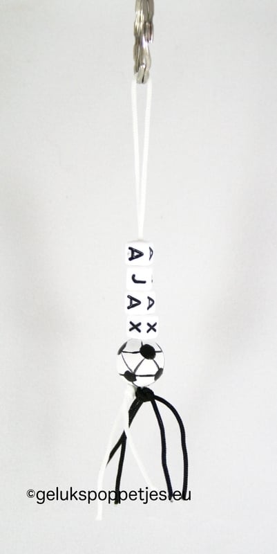 Sleutelhanger AJAX met gelukspoppetje voetbal