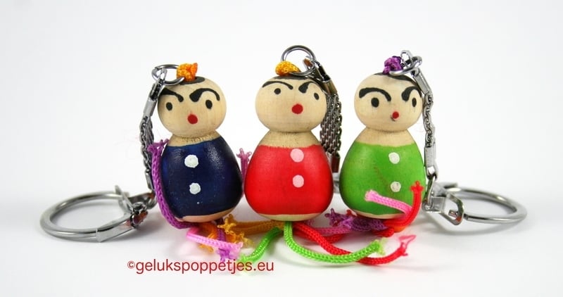 Lucky doll keychain traditional