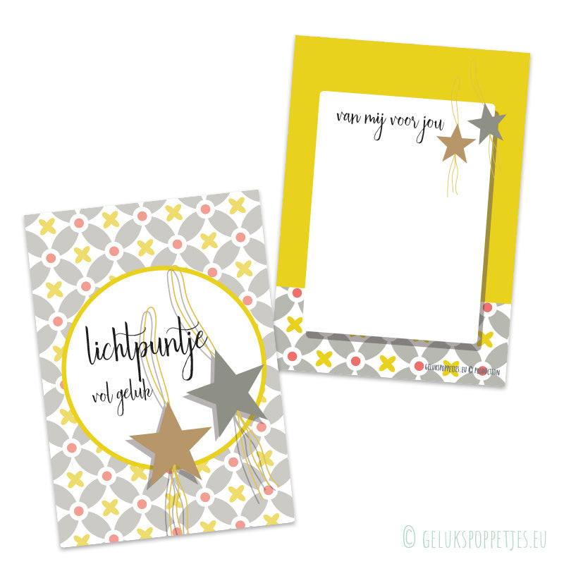 Kaartje een lichtpuntje vol geluk