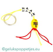 Name keychain with lucky doll clog