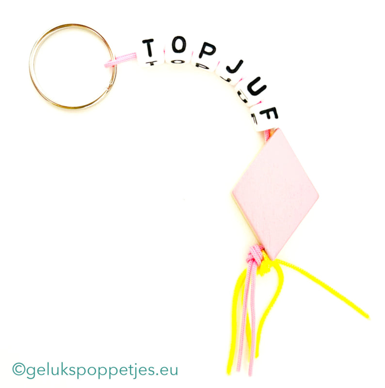 Keyring top teacher with lucky bacon doll