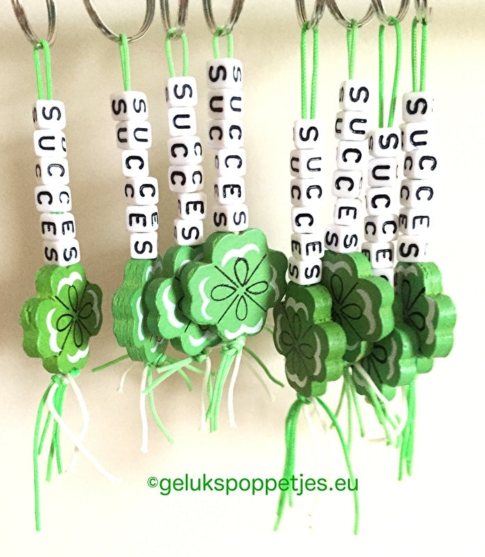 Keyring good luck with lucky clover doll