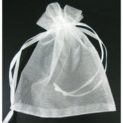 100 White organza bags