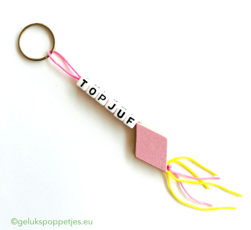 Keyring top teacher with lucky bacon doll